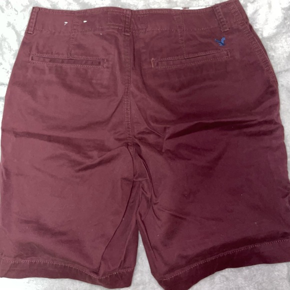 MENS SIZE 30 AMERICAN EAGLE CLASSIC SHORTS - MAROON - FLAT FRONT- NWT - Picture 4 of 4